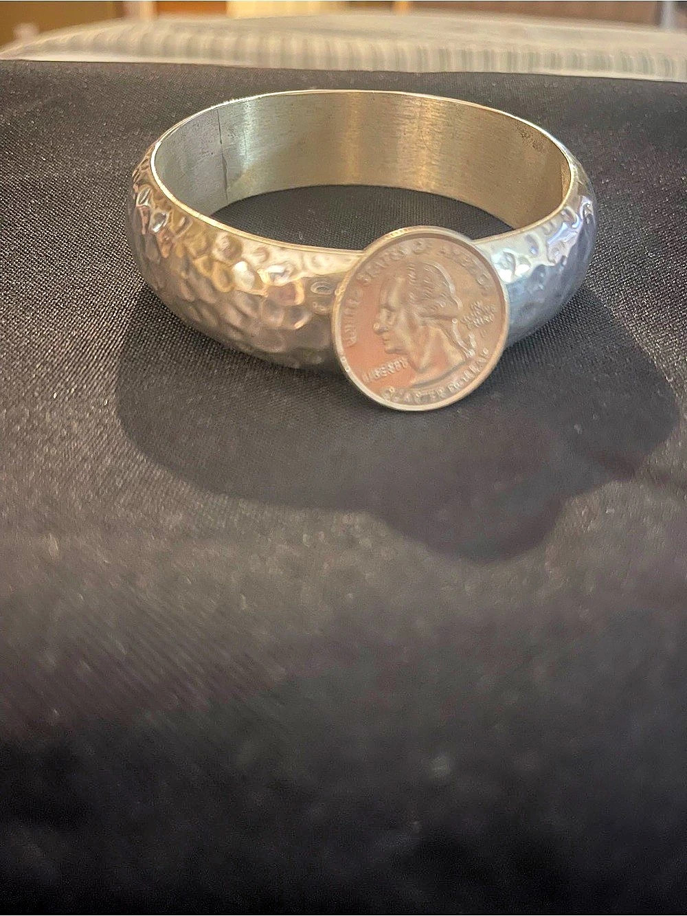 Hammered Sterling Silver Bangle